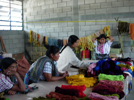 Guatemalan women of the cooperative