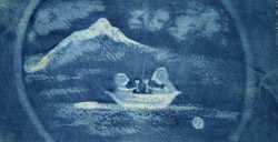 Vat indigo on Russian linen