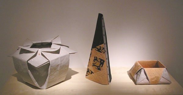 Origami-folded cloth boxes