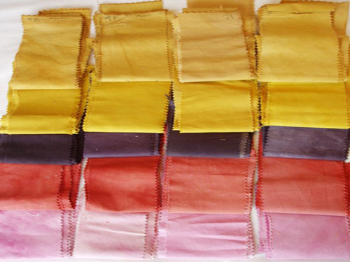 Dyed cotton fabrics from the first set of experiments