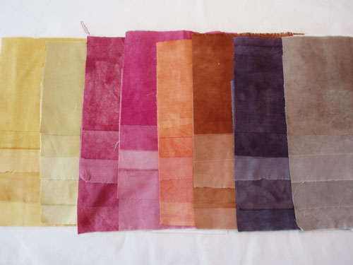 Dyed cotton fabrics from the third set of experiments