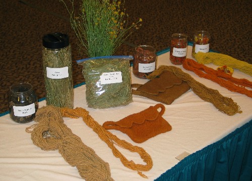 samples of dye materials and results