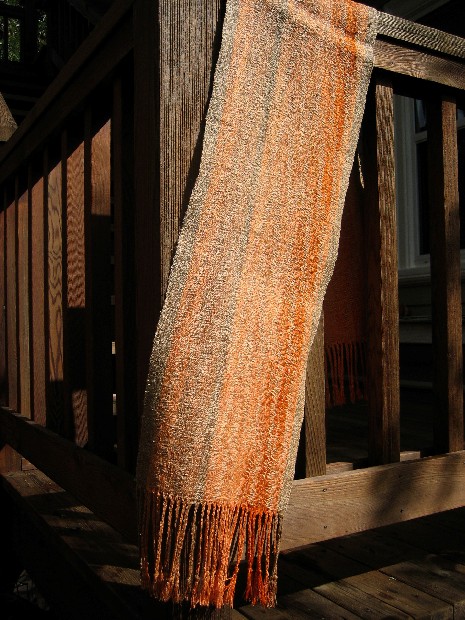 Twill weave silk scarf