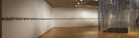 Installation view of Past Present Exhibition at Wright State University