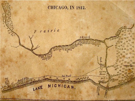 Map of Chicago in 1812