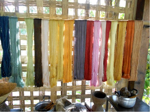 Ock Pop Tok dyed cloth and
            yarns