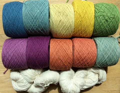 Tintes Naturales yarns (unmercerized cotton)