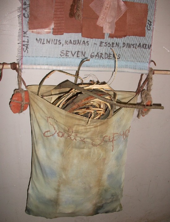 Dried bark in linen pillow