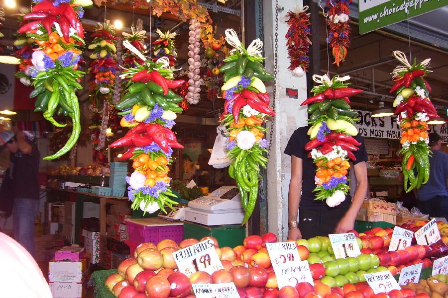 Colors of a fruit stand, Granville Island, Vancouver, 2013